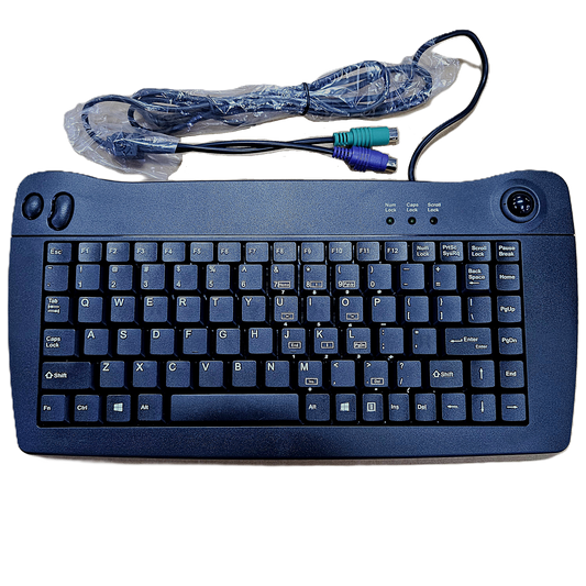 Adesso PS2 Wired Mini-Keyboard with Trackball (Black)