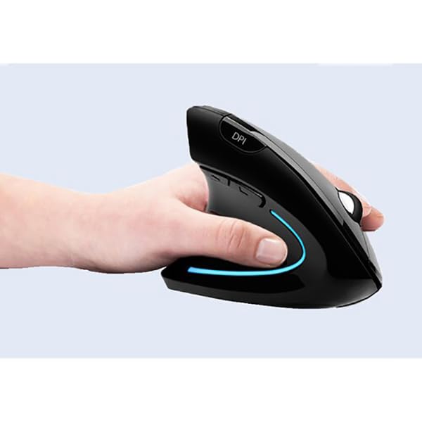 Adesso iMouse E90 Wireless Left-Handed Vertical Ergonomic Mouse ...